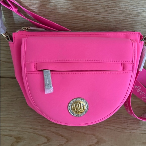 NWT Lilly Pulitzer Aura Pink Neoprene Crossbody Bag - Picture 13 of 14